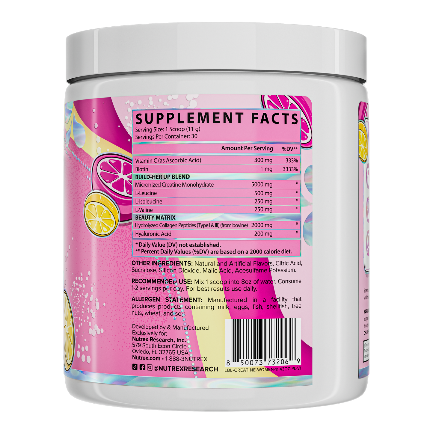 Nutrex Creatina + Colágeno Pink Lemonade – 30 servicios