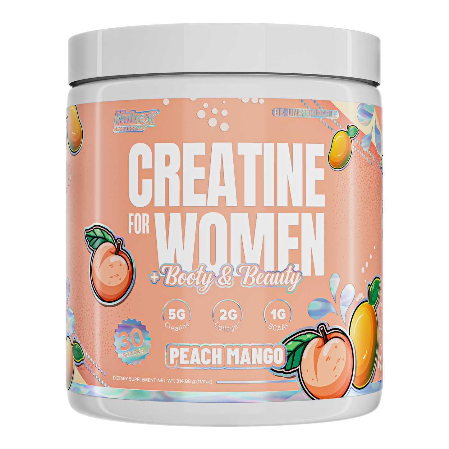 Nutrex Creatina + Colágeno Peach Mango – 30 servicios