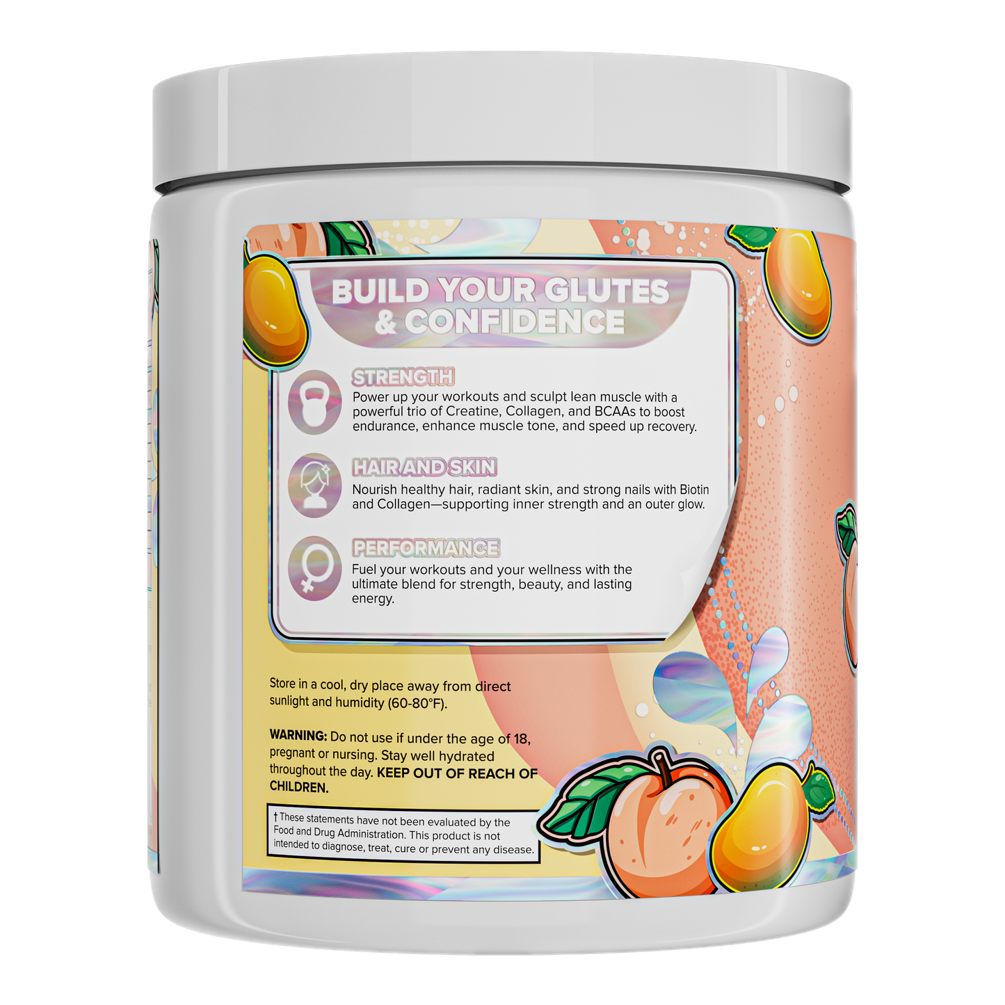 Nutrex Creatina + Colágeno Peach Mango – 30 servicios