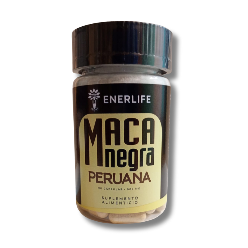 Maca Negra Peruana 500mg 90 Cápsulas Enerlife