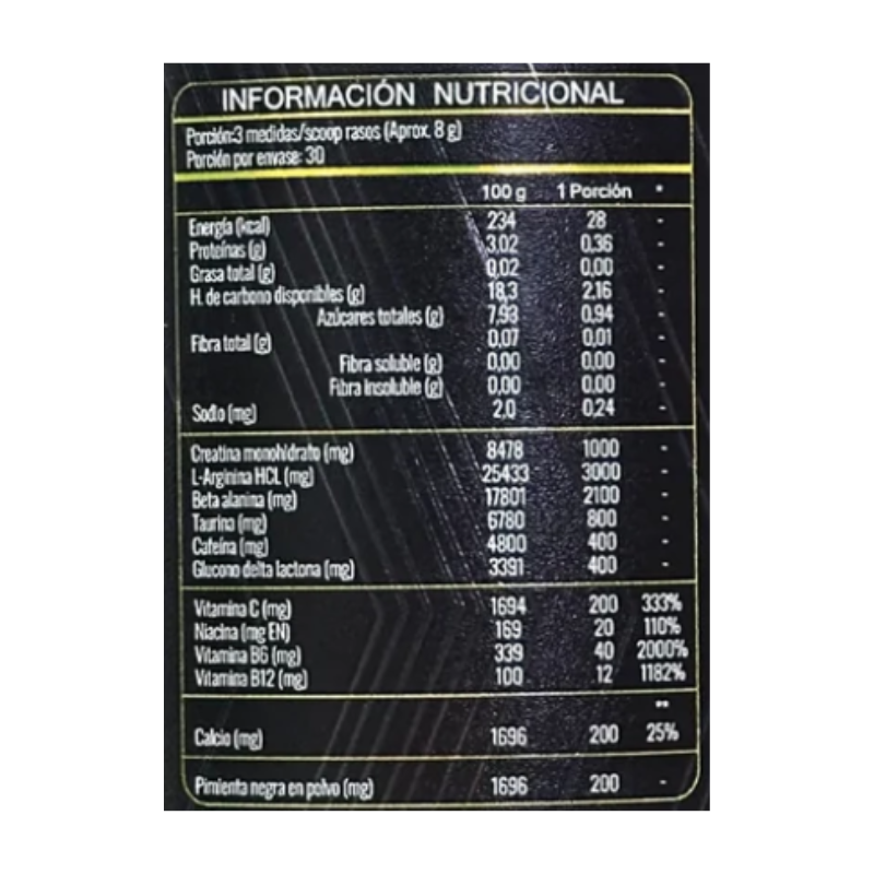 Grizzly Bear Pre Entreno Citrus Orange – 240 g