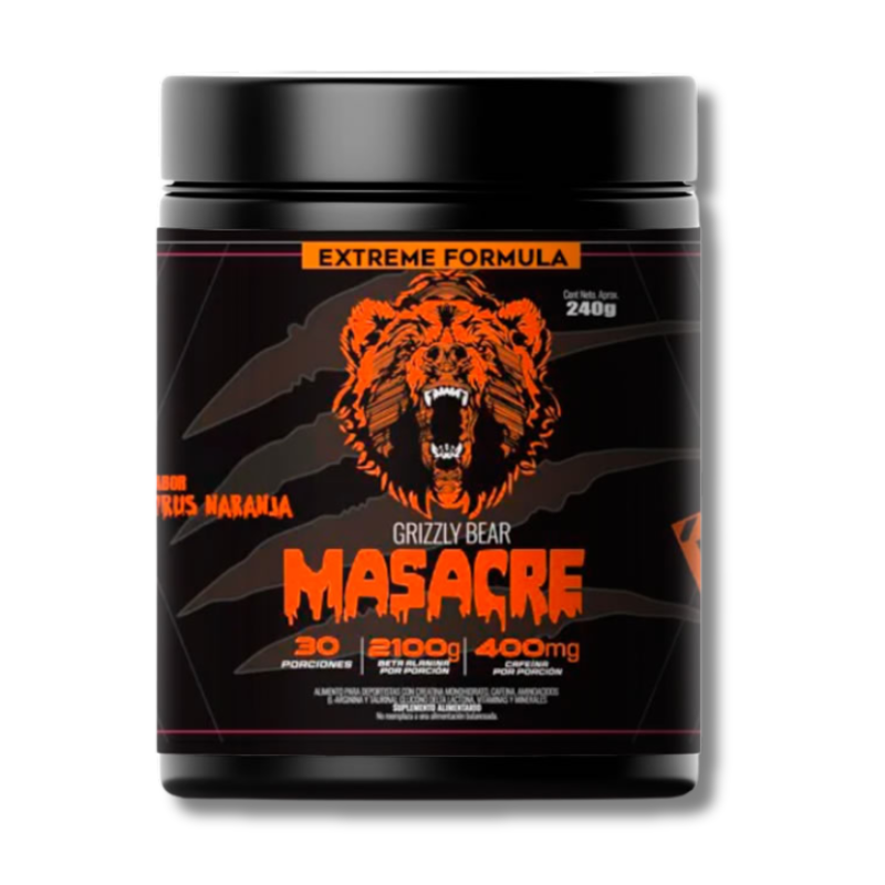 Grizzly Bear Pre Entreno Citrus Orange – 240 g