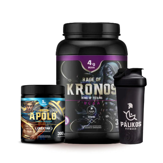 CREATINA APOLO 300GR + BCAA KRONOS 300GR + SHAKER