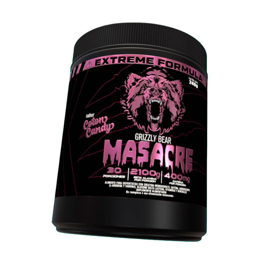 PRE WORKOUT MASACRE COTON CANDY Grizzly Bear 240Gr