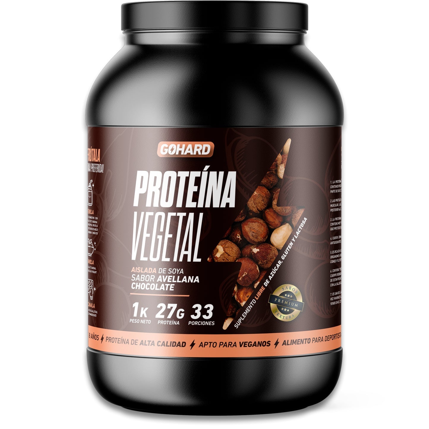 PROTEINA VEGETAL 1 Kg - Avellana Chocolate